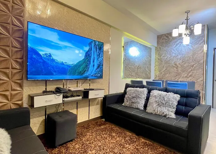 Two Bedroom With Huge Balcony Fully Furnished 70 Sqm Pasig Apartment *